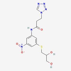 N-{3-[(2,3-DIHYDROXYPROPYL)SULFANYL]-5-NITROPHENYL}-3-(1H-1,2,3,4-TETRAAZOL-1-YL)PROPANAMIDE