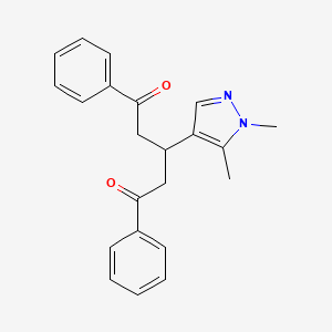 3-(1,5-dimethyl-1H-pyrazol-4-yl)-1,5-diphenyl-1,5-pentanedione