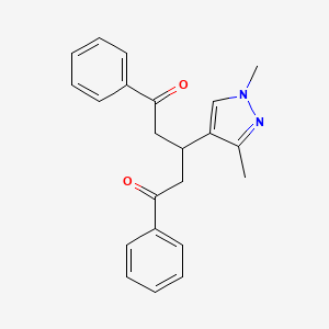 3-(1,3-dimethyl-1H-pyrazol-4-yl)-1,5-diphenyl-1,5-pentanedione