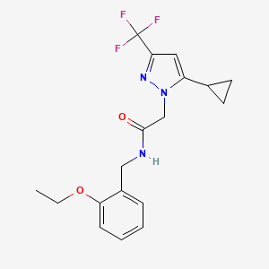 2-[5-CYCLOPROPYL-3-(TRIFLUOROMETHYL)-1H-PYRAZOL-1-YL]-N~1~-(2-ETHOXYBENZYL)ACETAMIDE