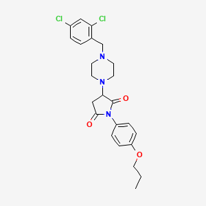 3-[4-(2,4-Dichlorobenzyl)piperazin-1-yl]-1-(4-propoxyphenyl)pyrrolidine-2,5-dione