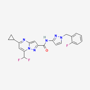 5-cyclopropyl-7-(difluoromethyl)-N-[1-(2-fluorobenzyl)-1H-pyrazol-3-yl]pyrazolo[1,5-a]pyrimidine-2-carboxamide