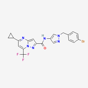 N-[1-(4-bromobenzyl)-1H-pyrazol-4-yl]-5-cyclopropyl-7-(trifluoromethyl)pyrazolo[1,5-a]pyrimidine-2-carboxamide