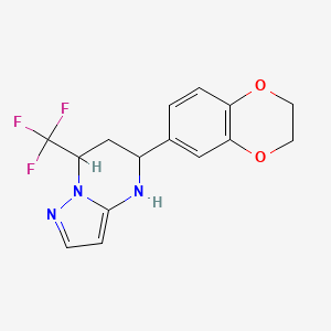 5-(2,3-dihydro-1,4-benzodioxin-6-yl)-7-(trifluoromethyl)-4,5,6,7-tetrahydropyrazolo[1,5-a]pyrimidine