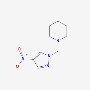 molecular formula C9H14N4O2 B4345384 1-[(4-nitro-1H-pyrazol-1-yl)methyl]piperidine 