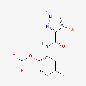 4-bromo-N-[2-(difluoromethoxy)-5-methylphenyl]-1-methyl-1H-pyrazole-3-carboxamide