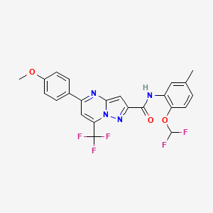 N-[2-(difluoromethoxy)-5-methylphenyl]-5-(4-methoxyphenyl)-7-(trifluoromethyl)pyrazolo[1,5-a]pyrimidine-2-carboxamide