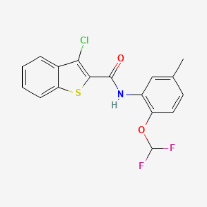 3-chloro-N-[2-(difluoromethoxy)-5-methylphenyl]-1-benzothiophene-2-carboxamide