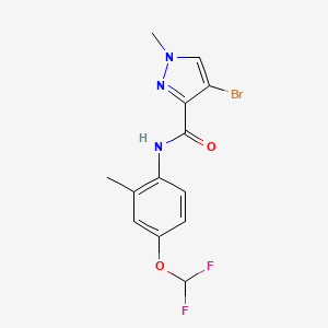 4-bromo-N-[4-(difluoromethoxy)-2-methylphenyl]-1-methyl-1H-pyrazole-3-carboxamide