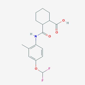 2-{[4-(DIFLUOROMETHOXY)-2-METHYLANILINO]CARBONYL}-1-CYCLOHEXANECARBOXYLIC ACID