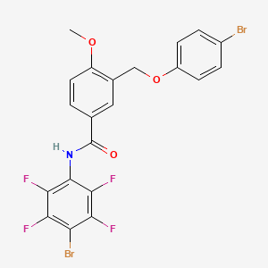 3-[(4-BROMOPHENOXY)METHYL]-N~1~-(4-BROMO-2,3,5,6-TETRAFLUOROPHENYL)-4-METHOXYBENZAMIDE