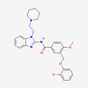 3-[(2-BROMOPHENOXY)METHYL]-4-METHOXY-N-[1-(2-PIPERIDINOETHYL)-1H-1,3-BENZIMIDAZOL-2-YL]BENZAMIDE