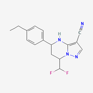 7-(DIFLUOROMETHYL)-5-(4-ETHYLPHENYL)-4,5,6,7-TETRAHYDROPYRAZOLO[1,5-A]PYRIMIDIN-3-YL CYANIDE