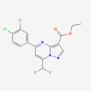 ethyl 5-(3,4-dichlorophenyl)-7-(difluoromethyl)pyrazolo[1,5-a]pyrimidine-3-carboxylate