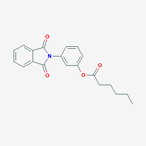 molecular formula C20H19NO4 B434554 [3-(1,3-Dioxoisoindol-2-yl)phenyl] hexanoate CAS No. 352005-51-7