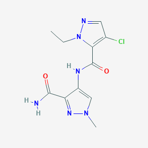 4-{[(4-chloro-1-ethyl-1H-pyrazol-5-yl)carbonyl]amino}-1-methyl-1H-pyrazole-3-carboxamide