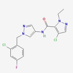 4-chloro-N-[1-(2-chloro-4-fluorobenzyl)-1H-pyrazol-4-yl]-1-ethyl-1H-pyrazole-5-carboxamide