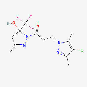 3-(4-CHLORO-3,5-DIMETHYL-1H-PYRAZOL-1-YL)-1-[5-HYDROXY-3-METHYL-5-(TRIFLUOROMETHYL)-4,5-DIHYDRO-1H-PYRAZOL-1-YL]-1-PROPANONE