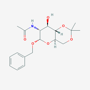 molecular formula C₁₈H₂₅NO₆ B043456 苄基 2-乙酰氨基-2-脱氧-4,6-O-异丙基亚甲基-α-D-吡喃葡萄糖苷 CAS No. 66026-10-6