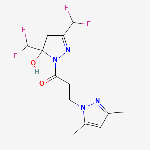 1-[3,5-BIS(DIFLUOROMETHYL)-5-HYDROXY-4,5-DIHYDRO-1H-PYRAZOL-1-YL]-3-(3,5-DIMETHYL-1H-PYRAZOL-1-YL)-1-PROPANONE