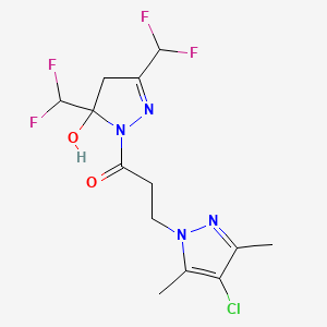 1-[3,5-BIS(DIFLUOROMETHYL)-5-HYDROXY-4,5-DIHYDRO-1H-PYRAZOL-1-YL]-3-(4-CHLORO-3,5-DIMETHYL-1H-PYRAZOL-1-YL)-1-PROPANONE