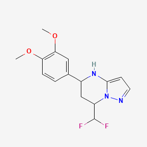 7-(difluoromethyl)-5-(3,4-dimethoxyphenyl)-4,5,6,7-tetrahydropyrazolo[1,5-a]pyrimidine