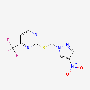 4-methyl-2-{[(4-nitro-1H-pyrazol-1-yl)methyl]thio}-6-(trifluoromethyl)pyrimidine