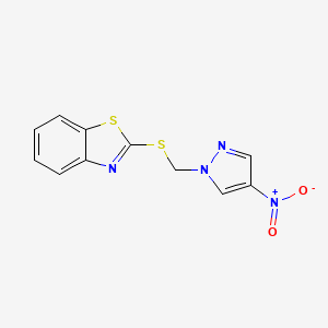 1,3-BENZOTHIAZOL-2-YL [(4-NITRO-1H-PYRAZOL-1-YL)METHYL] SULFIDE