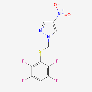 (4-NITRO-1H-PYRAZOL-1-YL)METHYL (2,3,5,6-TETRAFLUOROPHENYL) SULFIDE