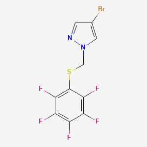 4-bromo-1-{[(pentafluorophenyl)thio]methyl}-1H-pyrazole