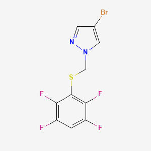 (4-BROMO-1H-PYRAZOL-1-YL)METHYL (2,3,5,6-TETRAFLUOROPHENYL) SULFIDE