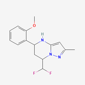 2-[7-(DIFLUOROMETHYL)-2-METHYL-4,5,6,7-TETRAHYDROPYRAZOLO[1,5-A]PYRIMIDIN-5-YL]PHENYL METHYL ETHER