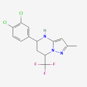 5-(3,4-dichlorophenyl)-2-methyl-7-(trifluoromethyl)-4,5,6,7-tetrahydropyrazolo[1,5-a]pyrimidine