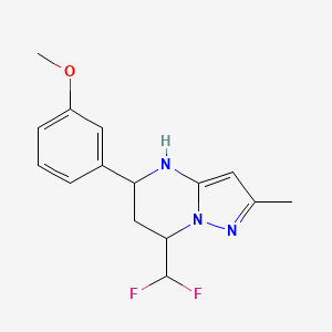 3-[7-(DIFLUOROMETHYL)-2-METHYL-4,5,6,7-TETRAHYDROPYRAZOLO[1,5-A]PYRIMIDIN-5-YL]PHENYL METHYL ETHER