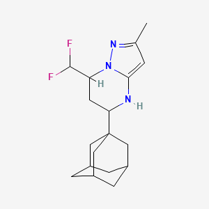 5-(1-adamantyl)-7-(difluoromethyl)-2-methyl-4,5,6,7-tetrahydropyrazolo[1,5-a]pyrimidine