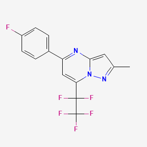 5-(4-fluorophenyl)-2-methyl-7-(1,1,2,2,2-pentafluoroethyl)pyrazolo[1,5-a]pyrimidine