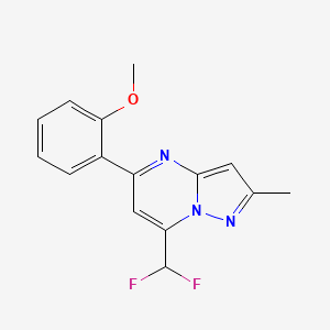 2-[7-(DIFLUOROMETHYL)-2-METHYLPYRAZOLO[1,5-A]PYRIMIDIN-5-YL]PHENYL METHYL ETHER