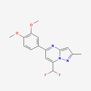 7-(difluoromethyl)-5-(3,4-dimethoxyphenyl)-2-methylpyrazolo[1,5-a]pyrimidine