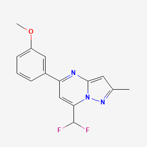 3-[7-(DIFLUOROMETHYL)-2-METHYLPYRAZOLO[1,5-A]PYRIMIDIN-5-YL]PHENYL METHYL ETHER