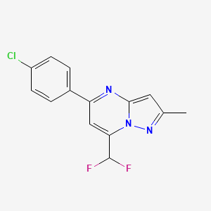 5-(4-chlorophenyl)-7-(difluoromethyl)-2-methylpyrazolo[1,5-a]pyrimidine