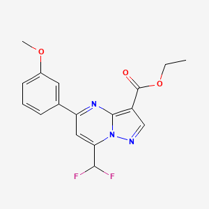 ethyl 7-(difluoromethyl)-5-(3-methoxyphenyl)pyrazolo[1,5-a]pyrimidine-3-carboxylate