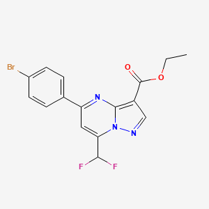 ethyl 5-(4-bromophenyl)-7-(difluoromethyl)pyrazolo[1,5-a]pyrimidine-3-carboxylate