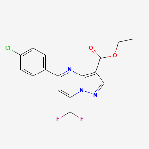 ethyl 5-(4-chlorophenyl)-7-(difluoromethyl)pyrazolo[1,5-a]pyrimidine-3-carboxylate