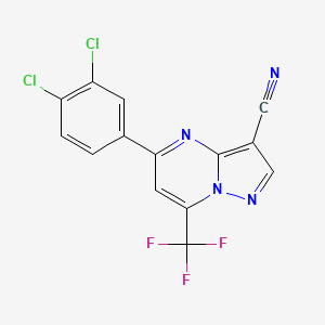 5-(3,4-dichlorophenyl)-7-(trifluoromethyl)pyrazolo[1,5-a]pyrimidine-3-carbonitrile