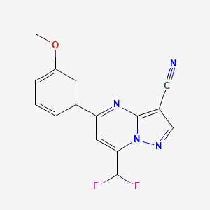 7-(DIFLUOROMETHYL)-5-(3-METHOXYPHENYL)PYRAZOLO[1,5-A]PYRIMIDIN-3-YL CYANIDE