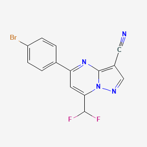 5-(4-bromophenyl)-7-(difluoromethyl)pyrazolo[1,5-a]pyrimidine-3-carbonitrile