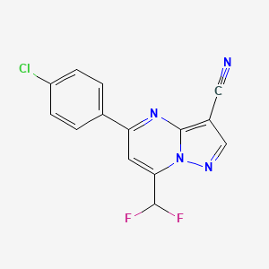 5-(4-CHLOROPHENYL)-7-(DIFLUOROMETHYL)PYRAZOLO[1,5-A]PYRIMIDIN-3-YL CYANIDE