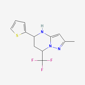 molecular formula C12H12F3N3S B4345967 2-methyl-5-(2-thienyl)-7-(trifluoromethyl)-4,5,6,7-tetrahydropyrazolo[1,5-a]pyrimidine 