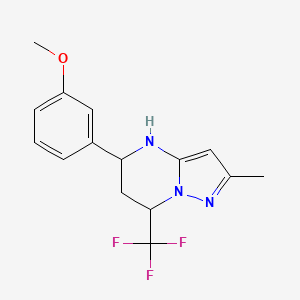 5-(3-methoxyphenyl)-2-methyl-7-(trifluoromethyl)-4,5,6,7-tetrahydropyrazolo[1,5-a]pyrimidine