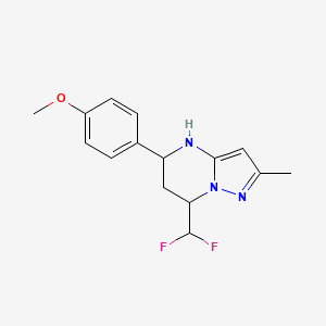 4-[7-(DIFLUOROMETHYL)-2-METHYL-4,5,6,7-TETRAHYDROPYRAZOLO[1,5-A]PYRIMIDIN-5-YL]PHENYL METHYL ETHER